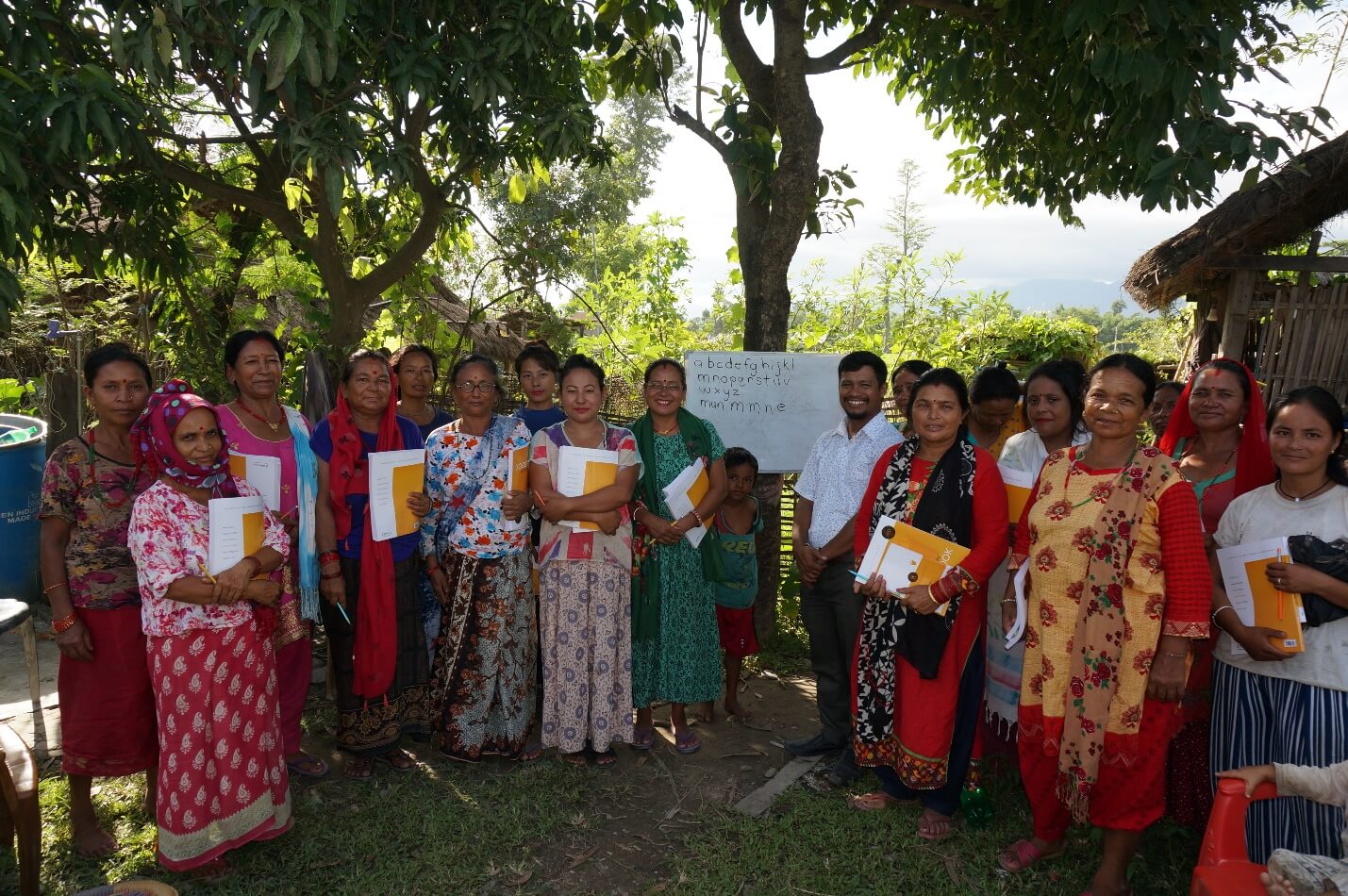 Bible-based Literacy class participants in Nepal.