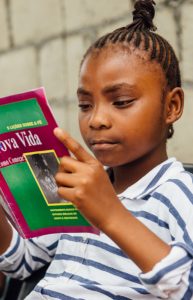 Girl reading a book