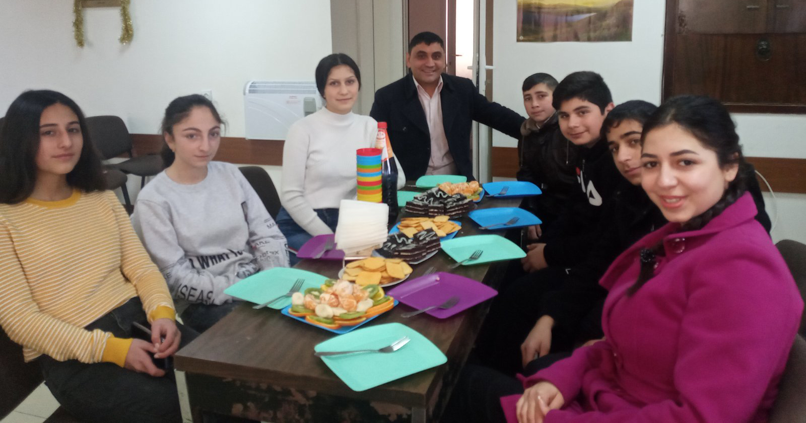 Irina (right) With The Other Members Of The Pp Youth Group She Attends.