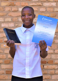 Francine After Receiving Her Bible & Certificate