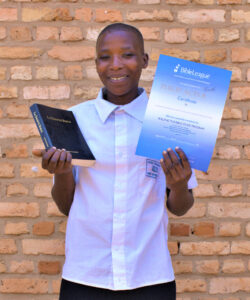 Francine After Receiving Her Bible & Certificate