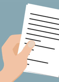 Hand with papers