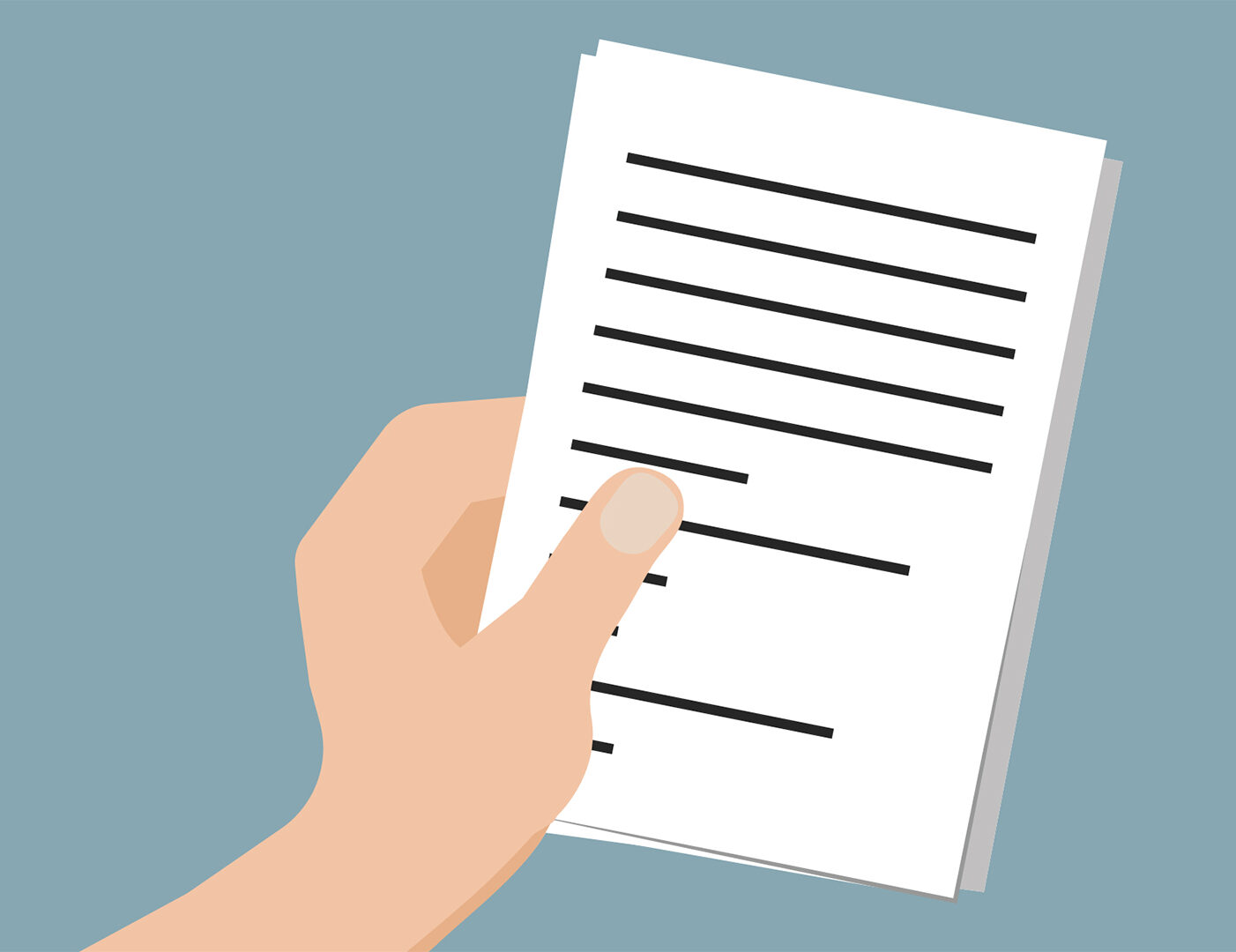 Hand with papers