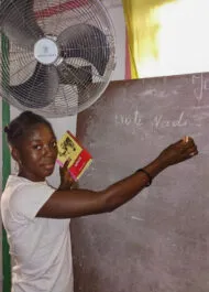 Nadine found joy in Christ and literacy, despite poverty and violence in Port-au-Prince.